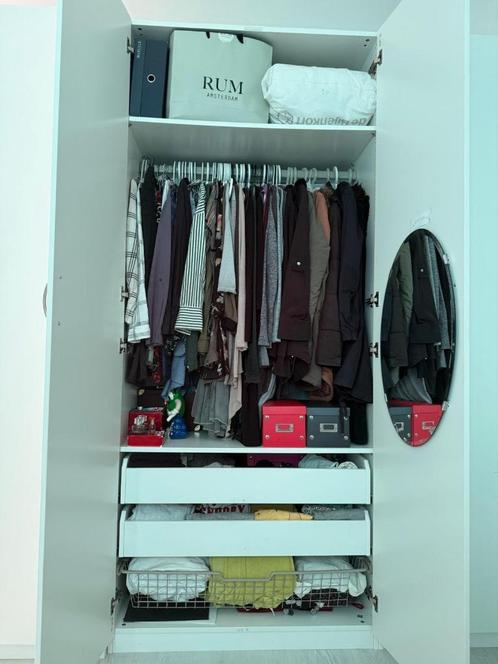 Ikea PAX kleding kast met lades en hangdeel, Huis en Inrichting, Kasten | Kledingkasten, Zo goed als nieuw, 200 cm of meer, 50 tot 100 cm