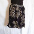 Mooie rok, zwart met creme print. Mt M Merk Glass, Maat 38/40 (M), ., Zwart, Ophalen of Verzenden