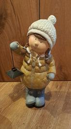 Erg Leuk Keramiek Beeld 47 cm met Lantaarn / niet compleet, Tuin en Terras, Tuinbeelden, Overige materialen, Onbekend, Ophalen of Verzenden