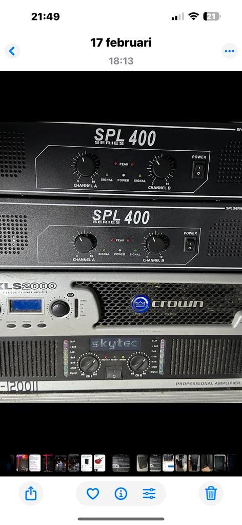 4 versterkkers. / en    Gatt speakers.     100 w   150 w, Muziek en Instrumenten, Versterkers | Keyboard, Monitor en PA, Zo goed als nieuw