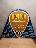 Vintage Boston Shoe Cream Reclamebord - Zweden, Ophalen of Verzenden