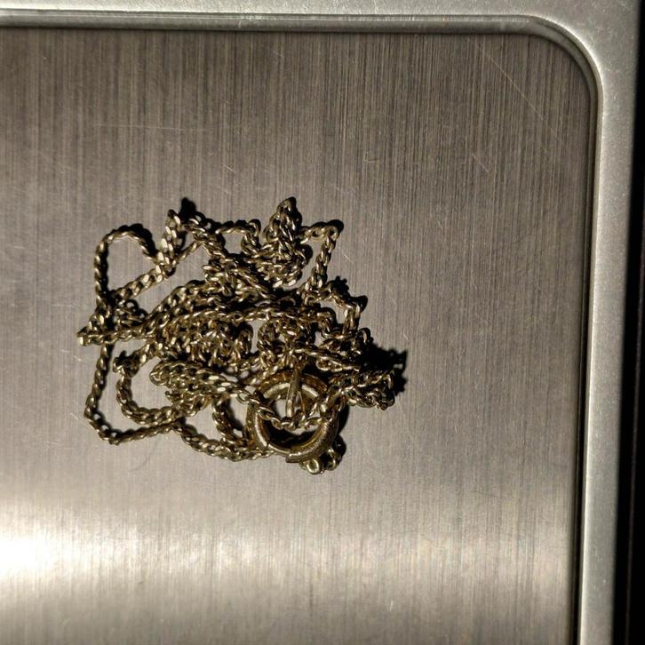 gouden ketting,14 krt. 2.2 gram, Sieraden, Tassen en Uiterlijk, Kettingen, Gebruikt, Goud, Wit, Ophalen of Verzenden