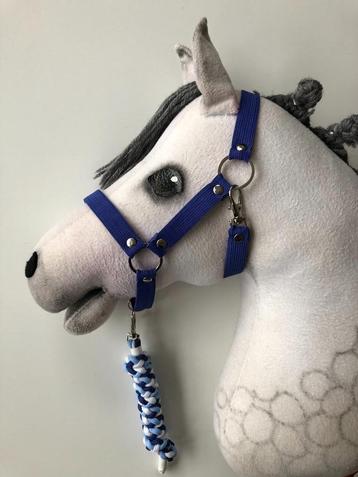 halsterset hobbyhorse / stokpaard donkerblauw mix (db-lb-w) beschikbaar voor biedingen