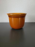 ** Vintage bloempotje oker bruin 10 cm hoog, Ophalen of Verzenden, Huis en Inrichting
