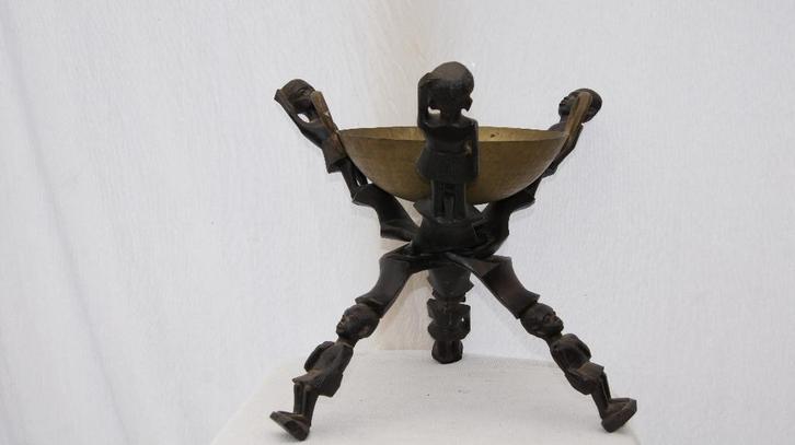 Driepoot tafeltje  Bewerkt, Antiek en Kunst, Curiosa en Brocante, Ophalen of Verzenden