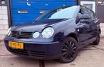 Volkswagen Polo 1.2-12V 47KW 2004 Blauw Airco, Auto's, Stof, 64 pk, Zwart, Blauw