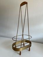 Vintage Deens Design Flessenrek Messing Hollywood Regency, Ophalen of Verzenden, Zo goed als nieuw, Minder dan 5 flessen, Metaal