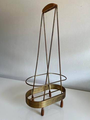 Vintage Deens Design Flessenrek Messing Hollywood Regency beschikbaar voor biedingen