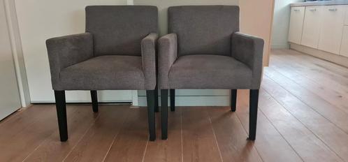 2 of 4 (eet) kamerstoelen, Huis en Inrichting, Stoelen, Zo goed als nieuw, Twee, Hout, Stof, Grijs, Ophalen
