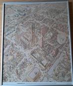 Kleurdruk verwoest Rotterdam., Ophalen of Verzenden, 1800 tot 2000, Nederland, Landkaart