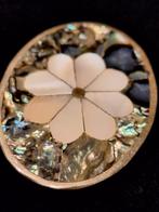 Alpacca Mexico speld hanger broche parelmoer, Ophalen, Zilver, Overige materialen