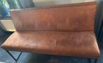 2 eetkamerbanken cognac bull eco leder, Huis en Inrichting, Ophalen, Zo goed als nieuw, Minder dan 75 cm, Driepersoons