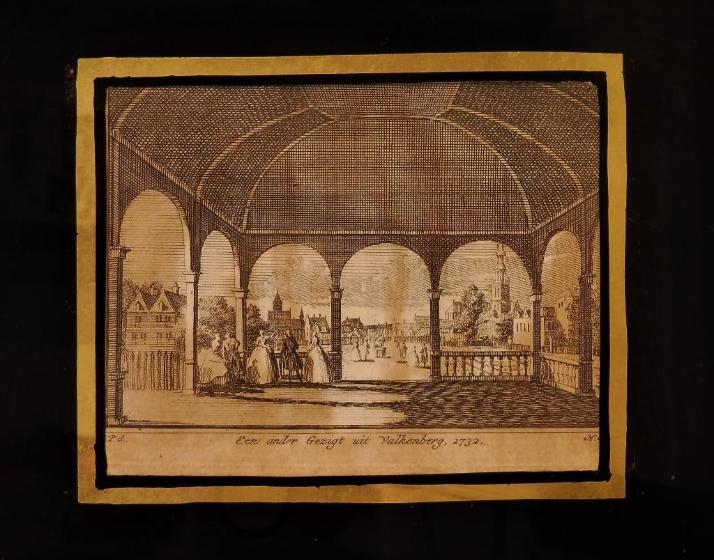BREDA stadspark ets Een ander gezigt uit Valkenberg, 1732., Ophalen of Verzenden