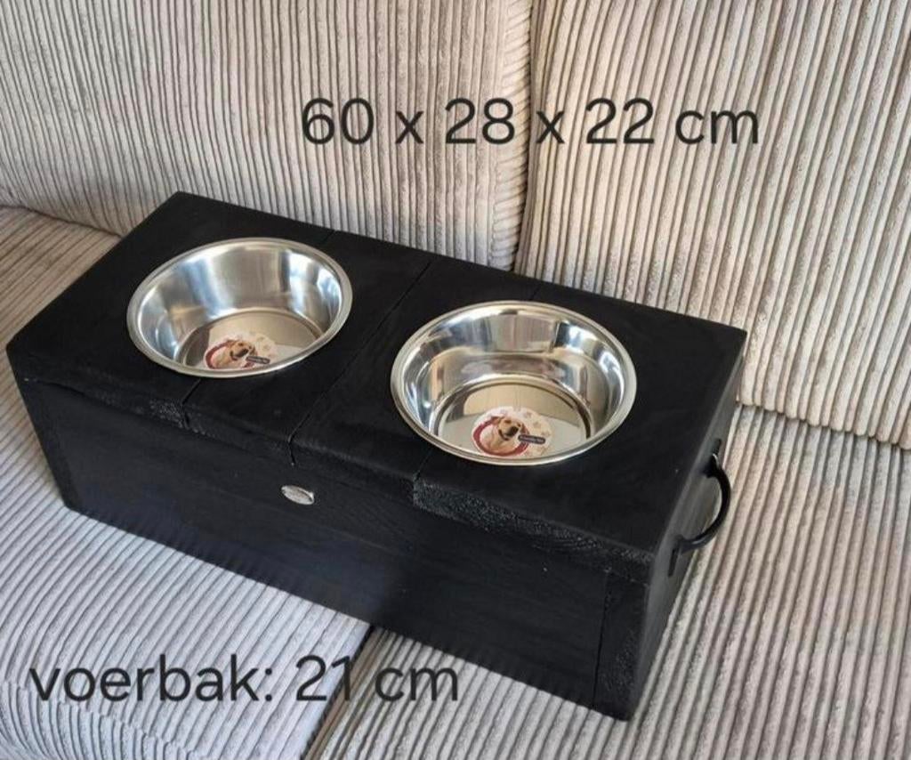 Robuuste handmade nieuwe voer-drinkbak hond, Dieren en Toebehoren, Ophalen of Verzenden, Nieuw