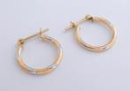 Kleine 18 karaat Gouden Bicolor Creool Oorbellen Oorringen, Sieraden, Tassen en Uiterlijk, Oorbellen, Jw, Verzenden, Nieuw, Info@juwelenwereld.nl