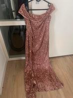 Off-shoulder Galajurk met pailletten 36 rosé goud, Galajurk, Ophalen of Verzenden, Zo goed als nieuw, Roze