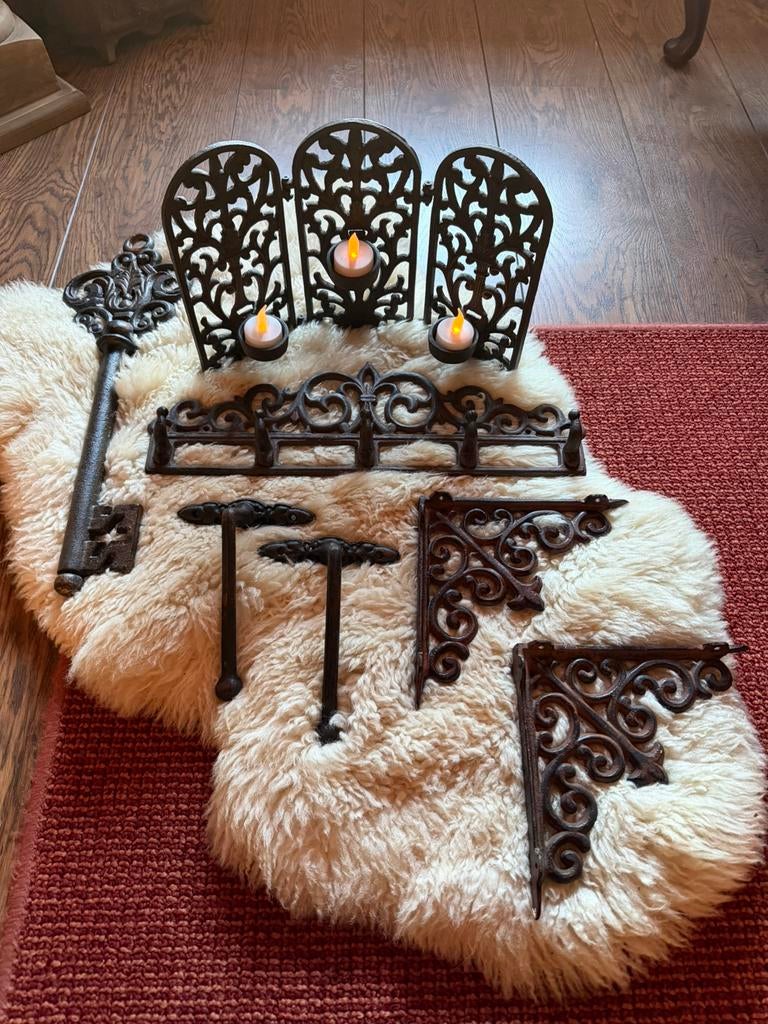 Lot van 7 Gietijzeren Woonaccessoires ( NIEUW), Ophalen of Verzenden, Zo goed als nieuw