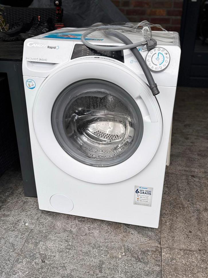 Wasmachine Candy RapidO 8kg - Wegens samenwonen, Witgoed en Apparatuur, Wasmachines, Zo goed als nieuw, Voorlader, 8 tot 10 kg