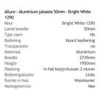 Aluminium Jaloezie Bright White 2745x1950mm, Ophalen, Wit, Nieuw, 200 cm of meer