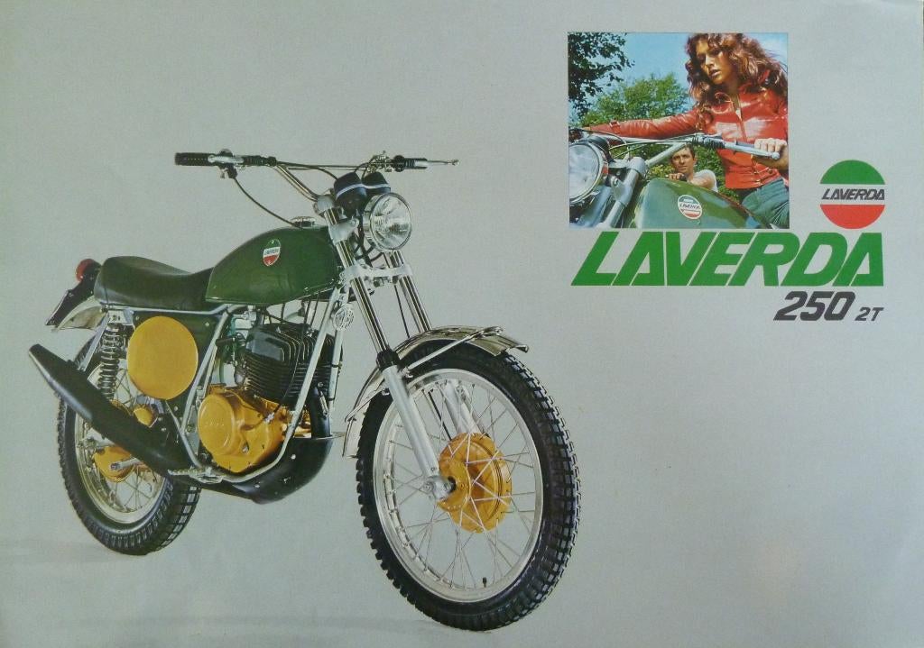 Folder LAVERDA 250 2T Shott 1974, Motoren, Handleidingen en Instructieboekjes, Ophalen of Verzenden, Overige merken