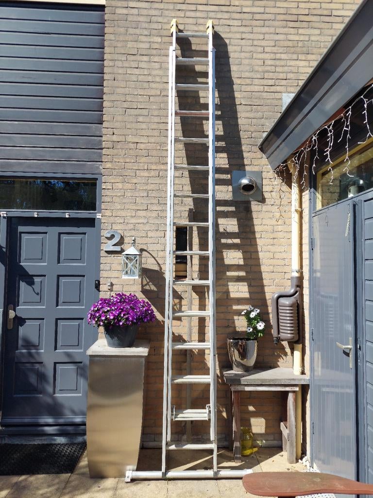 Altrex   ladder   2  x  14 treden, Doe-het-zelf en Verbouw, Ophalen, 4 meter of meer