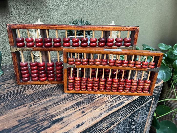Chinese abacus telraam chinees aziatisch set van 2, Huis en Inrichting, Woonaccessoires | Overige, Zo goed als nieuw, Ophalen of Verzenden