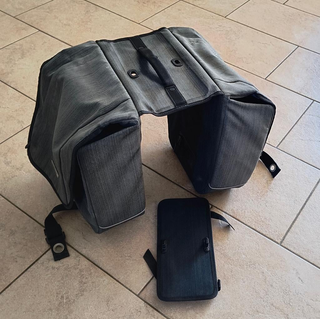 NewLooxs dubbele fietstassen ca 32L incl montageplaat, Ophalen of Verzenden, Gebruikt, Newlooxs