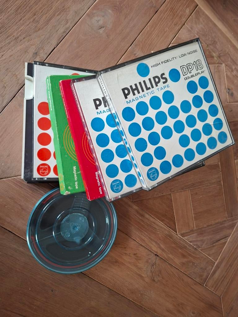 7 voorbespeelde 18 cm Philips reelsbanden in prima staat, Ophalen, Onderdeel, Met banden