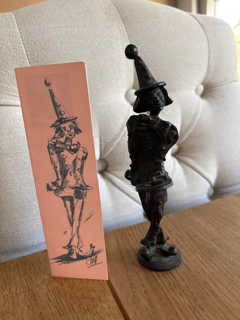 Bronzen beeldje Cliniclowns, Ophalen of Verzenden, Gebruikt, Mens