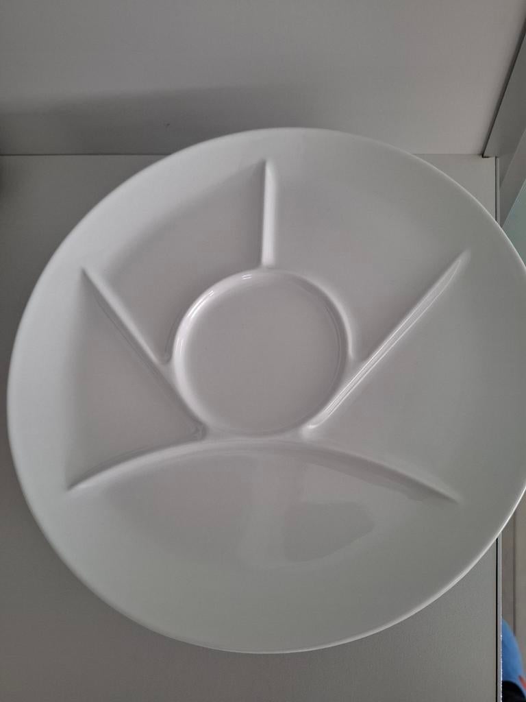 Set van 4 Witte Fondueborden - Vivo Villeroy & Boch, Huis en Inrichting, Keuken | Servies, Nieuw, Bord(en), Effen, Porselein, Ophalen of Verzenden