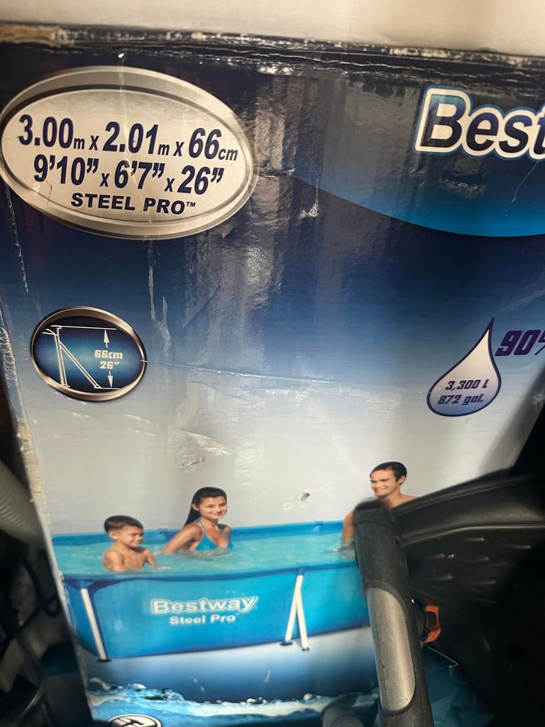Bestway Steel Pro Zwembad met toebehoren, Ophalen, Zo goed als nieuw, Opzetzwembad, 200 tot 400 cm