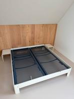 Auping Auronde 180x200 met 2 verstelbare bedbodems en tafels, Huis en Inrichting, Slaapkamer | Bedden, Ophalen, Gebruikt, Wit