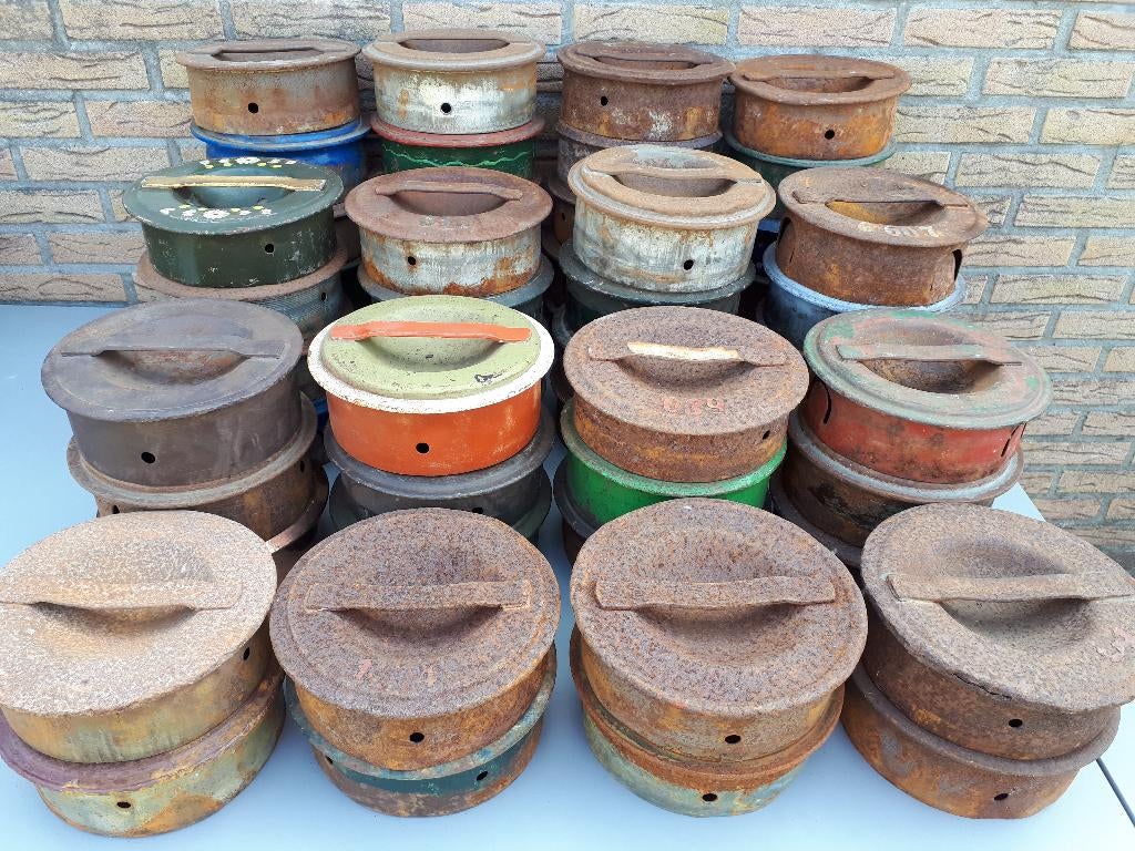 Melkbusdeksel, Melkbusdeksels, Deksel, Ophalen, Gebruikt