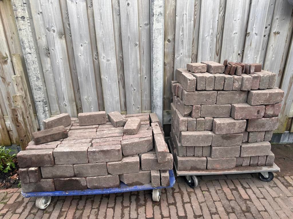 Stenen waaltjes +- 300 stuks (3/3,5 m2), Doe-het-zelf en Verbouw, Metselstenen, Ophalen, Gebruikt, Bakstenen