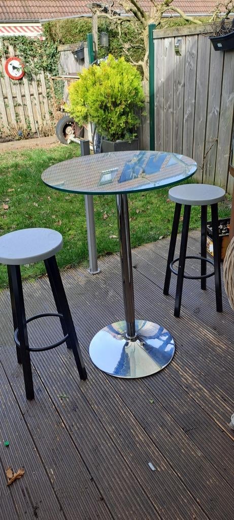 Glazen statafel, Huis en Inrichting, Tafels | Statafels, Ophalen of Verzenden