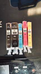 Canon C-550/C-551 XL Inktcartridges (5 stuks), Computers en Software, Printerbenodigdheden, Ophalen of Verzenden, Nieuw, Cartridge