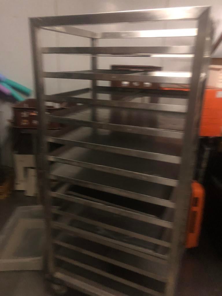 Platenwagen  rvs, Ophalen of Verzenden, Zo goed als nieuw