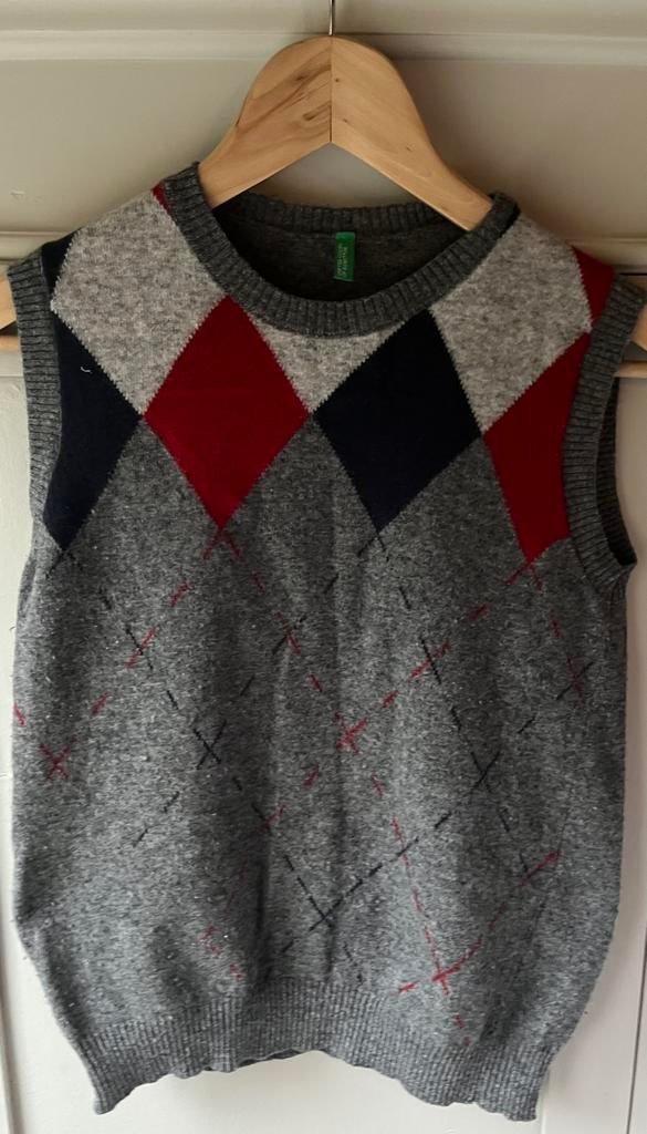 Benneton Spencer, Ophalen of Verzenden, Gedragen, Maat 36 (S), Grijs