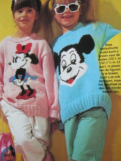 Breipatroon Trui Mickey en Minnie Mouse 122 tot 152 nr 4694, Hobby en Vrije tijd, Breien en Haken, Verzenden, Nieuw, Breien, Patroon of Boek