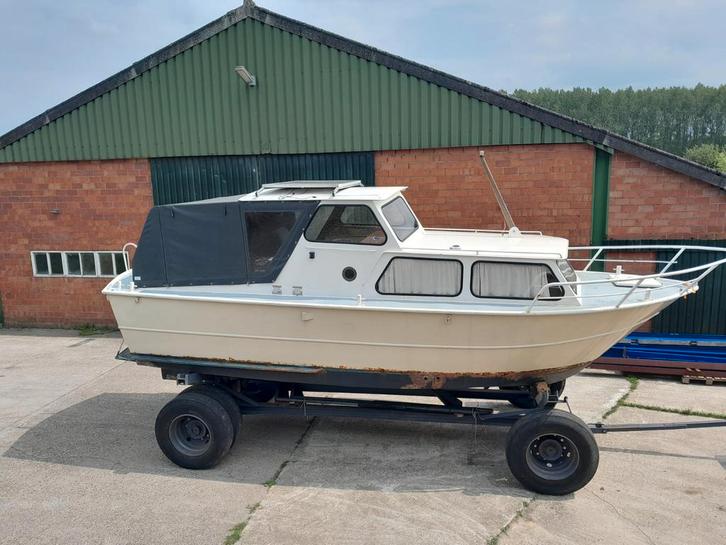 Stalen kruiser 8 meter, Watersport en Boten, Motorboten en Motorjachten, Gebruikt, Staal, Diesel, Ophalen