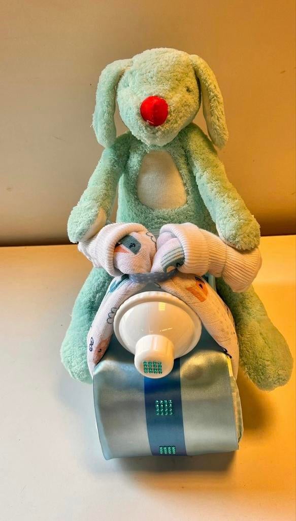 Luiertaart Motor blauw, Ophalen of Verzenden, Nieuw, Kraamcadeau