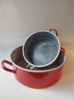 Grote vintage emaille pannen. Heel geschikt als plantenbak, Ophalen, Gebruikt, Minder dan 30 cm, .