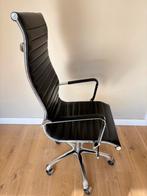Zwarte bureaustoel met chromen onderstel, Huis en Inrichting, Ophalen, Gebruikt, Zwart, Bureaustoel