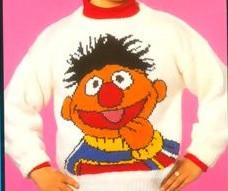 Ernie - Sesamstraat - trui breipatroon, Hobby en Vrije tijd, Breien en Haken, Ophalen of Verzenden, Zo goed als nieuw, Breien