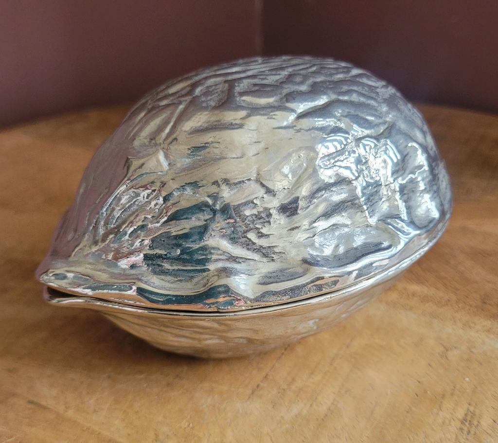 Vintage Notenkraker / Walnoot Model - Zilverkleurig Metaal, Ophalen of Verzenden