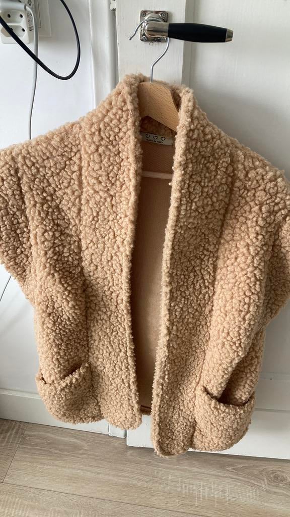 Teddy Bodywarmer one size, Kleding | Dames, Ophalen of Verzenden, Zo goed als nieuw, Maat 38/40 (M), Beige
