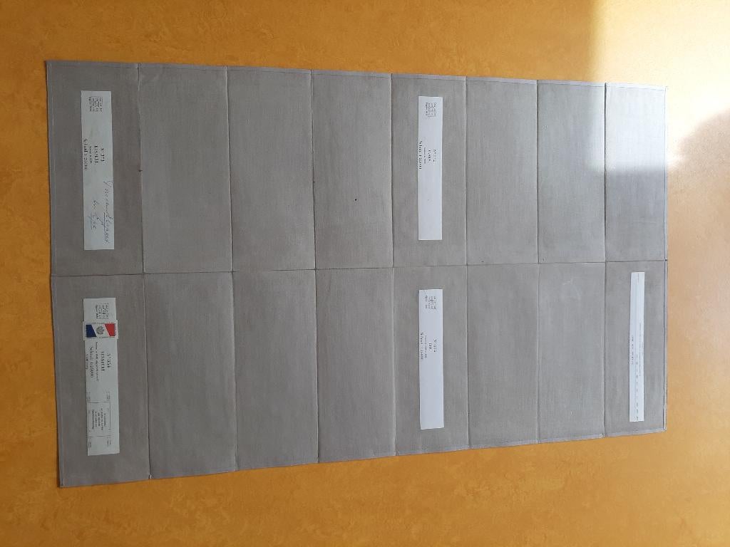 Grote plattegrond op Linnen, Nunspeet Epe Elspeet Vasen 1935, Ophalen of Verzenden, 1800 tot 2000, Landkaart, Zo goed als nieuw