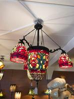 TIFFANY HANGLAMP, TAFEL, WAND ENZ. Handwerk glas -lood/koper, Huis en Inrichting, Ophalen, ANTIEK, BROCANTE ,TIFFANY, Info@demmerik73.nl