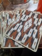 Set van 6 kleine Iwan Titra placemats, handgemaakt, Huis en Inrichting, Keuken | Textiel, Ophalen of Verzenden, Gebruikt, Bruin