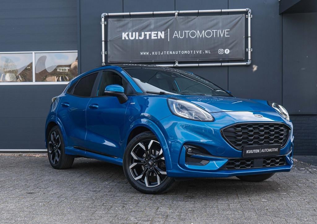 Ford Puma 1.0 EcoBoost Hybrid ST-Line X / LED / Pano / Winte, Auto's, Ford, Voorwielaandrijving, 125 pk, Blauw, Bedrijf